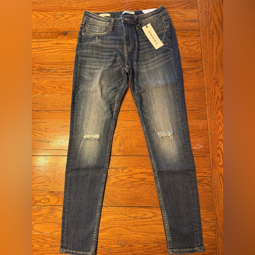 Vigoss Men's Dark Blue Skinny Jeans